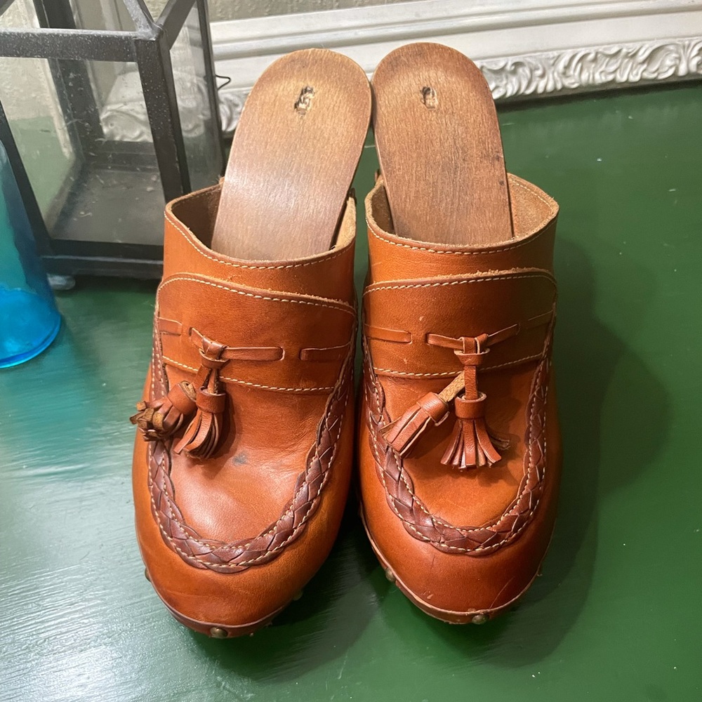 Vintage wooden clogs